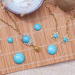 Dyed Synthetic Turquoise Flat Back Cabochons&nbsp;TURQ-NB0001-02