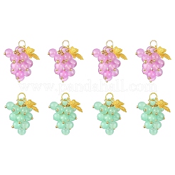 10Pcs 2 Colors Imitation Jade Glass Pendants&nbsp;FIND-CJ0002-05