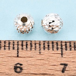 Textured 925 Sterling Silver Beads&nbsp;STER-T008-44S-02