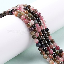Natural Multicolor Tourmaline Beads Strands&nbsp;G-G446-4mm-03