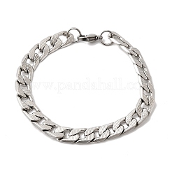201 Stainless Steel Cuban Link Chains Bracelets for Women Men&nbsp;STAS-T077-19A-03P