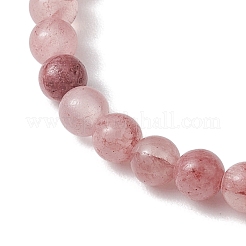 4.5mm Dyed Natural Green Jade Round Beaded Stretch Bracelets for Women&nbsp;BJEW-JB10844-01