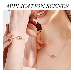 40Pcs 10 Styles Alloy Rhinestone Connector Charms&nbsp;FIND-TA0002-01