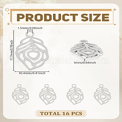 16Pcs 304 Stainless Steel Pendants&nbsp;STAS-LP0003-72