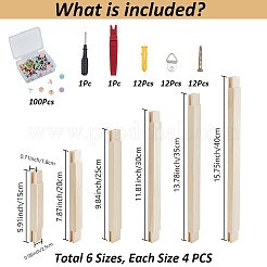Wooden Stretcher Bar for Needlework&nbsp;TOOL-WH0059-090