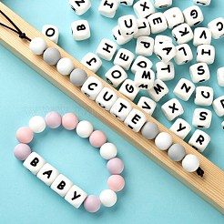 52Pcs 26 Style Food Grade Eco-Friendly Silicone Beads&nbsp;SIL-LS0001-03