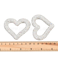 Handmade Polymer Clay Rhinestone Linking Rings&nbsp;CLAY-H009-04A