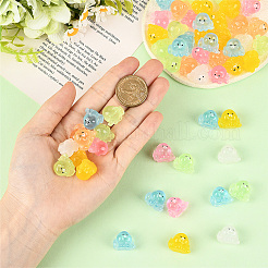 120Pcs 6 Colors Luminous Transparent Resin Octopus Display Decorations Glow in the Dark&nbsp;RESI-SP0001-46