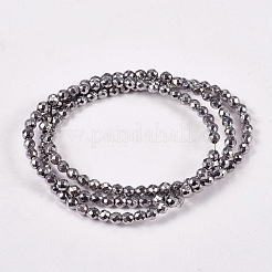 Electroplate Non-magnetic Synthetic Hematite Beads Strands&nbsp;G-J169B-3mm-02