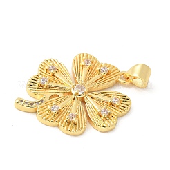 Brass Micro Pave Cubic Zirconia Pendants&nbsp;KK-U053-23G