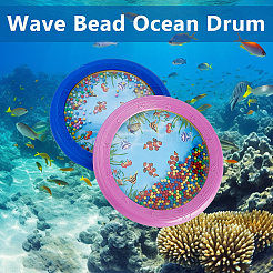 2Pcs ABS Plastic Wave Bead Ocean Drum&nbsp;AJEW-OC0014-56