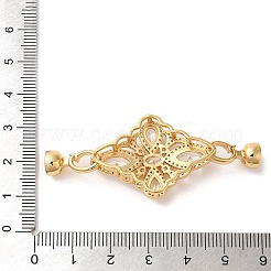 Brass Micro Pave Clear Cubic Zirconia Fold Over Clasps&nbsp;KK-A227-03G