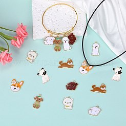18Pcs 9 Styles Alloy Enamel Pendants&nbsp;ENAM-SZ0004-29