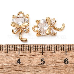 Brass with Cubic Zirconia Pendants&nbsp;KK-L270-08G