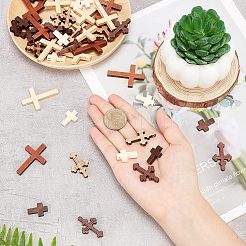 72Pcs 6 Style Wood Pendants&nbsp;WOOD-CA0001-23
