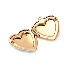 304 Stainless Steel Heart Locket Pendants&nbsp;STAS-Z168-02G-03