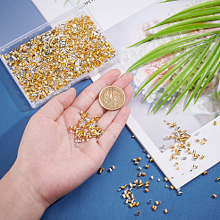 3000Pcs Tube Brass Crimp Beads for DIY Jewelry Making Finding Kit&nbsp;DIY-PH0005-94