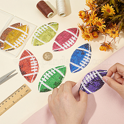 8Pcs 8 Colors PET Paillette Embroidered Cloth Sew on Patches&nbsp;PATC-FG0001-89
