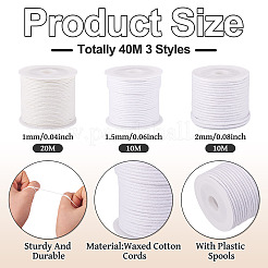 40M 3 Styles Waxed Cotton Cords&nbsp;YC-TA0001-10