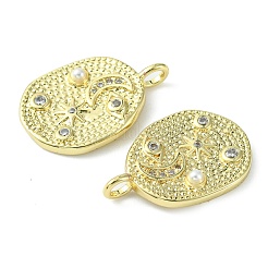 Rack Plating Brass Micro Pave Cubic Zirconia Pendants&nbsp;KK-K332-07G