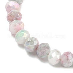 AB Color Faceted Rondelle Glass Beaded Stretch Bracelets for Women&nbsp;BJEW-PH01820-03
