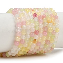 Natural Colorful Green Jade Beads Strands&nbsp;X-G-G757-01-4mm