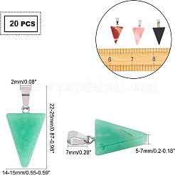 Triangle Gemstone Pendants&nbsp;G-FH0001-02