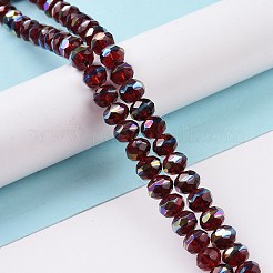 Transparent Electroplate Glass Beads Strands&nbsp;GLAA-F122-02