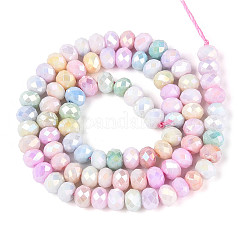 Anti-Tarnish Electroplate Rondelle Glass Beads Strands&nbsp;X-EGLA-T021-6mm-17-10