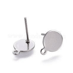 Non-Tarnish 304 Stainless Steel Stud Earring Findings&nbsp;STAS-L221-08P