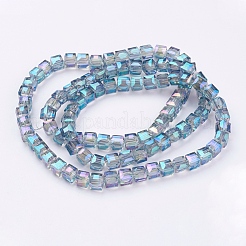 Electroplate Glass Bead Strands&nbsp;X-EGLA-R064-6mm-09