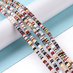 Handmade Polymer Clay Beads Strands&nbsp;CLAY-R089-3mm-012
