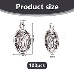 100Pcs Tibetan Style Alloy Pendants&nbsp;TIBEP-DC0001-50