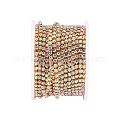 Brass Rhinestone Strass Chains&nbsp;CHC-T001-SS10-02C