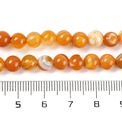 Natural Striped Agate/Banded Agate Beads Strands&nbsp;G-H037-A02-01