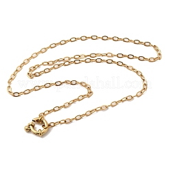 304 Stainless Steel Cable Chain Necklaces with Spring Ring Clasps for Women&nbsp;X-NJEW-Z091-15G