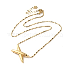 PVD Vacuum Plating 304 Stainless Steel Box Chain Necklaces&nbsp;NJEW-C045-04G