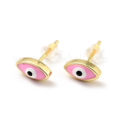 Enamel Horse Eye Stud Earrings&nbsp;EJEW-G282-08G
