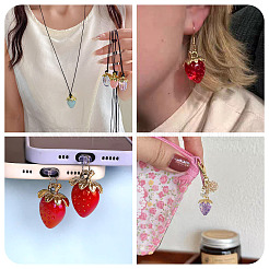 14Pcs 7 Styles Transparent Acrylic with Alloy Pendants&nbsp;TACR-TA0001-86