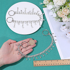 2Pcs Iron & Alloy Rhinestone Boot Strap Chains&nbsp;HJEW-PH02477