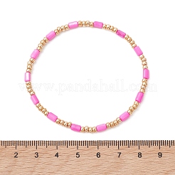 6Pcs 6 Colors Boho Column Dyed Natural Freshwater Shell and Glass Seed Beaded Stretch Bracelet Sets&nbsp;BJEW-MZ00341