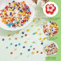 360Pcs 12 Colors Handmade Millefiori Glass Beads&nbsp;LAMP-GO0001-12