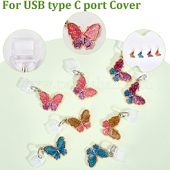 8Pcs 4 Colors Silicone Mobile Anti-Dust Plugs&nbsp;FIND-CN0002-017
