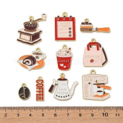 Coffee Alloy Enamel Pendants&nbsp;AL-K001-02