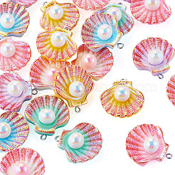 24Pcs 6 Colors Opaque Resin Pendants&nbsp;RESI-TA0005-51