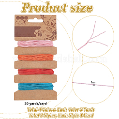8 Cards 8 Styles Waxed Cotton Cord Set&nbsp;OCOR-PH0006-38