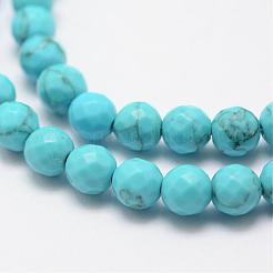 Synthetic Turquoise Bead Strands&nbsp;G-G671-4mm