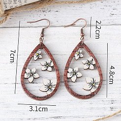 Wood Dangle Earrings&nbsp;FS-WG2DA7D-01