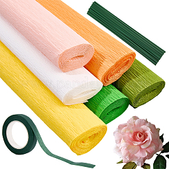 6 Rolls 6 Colors Handmade Crepe Paper&nbsp;DIY-CP0012-89B