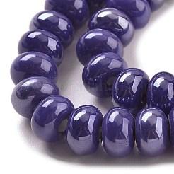 Glazed Porcelain Rondelle Beads&nbsp;PORC-Q001-01E